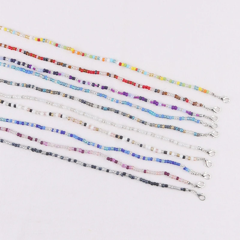 

Acrylic Sunglasses Chain Women Anti Slip Reading Eyewears Ribbon Clip Mask Holder Neck Strap Lanyard Necklace Acrylic Beads