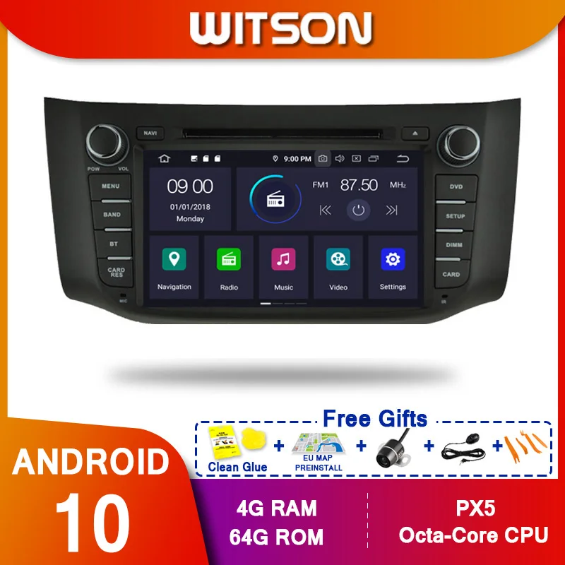 WITSON Android 10 0 Восьмиядерный (Восьмиядерный) PX5 автомобильный DVD плеер для NISSAN SILPHY IPS