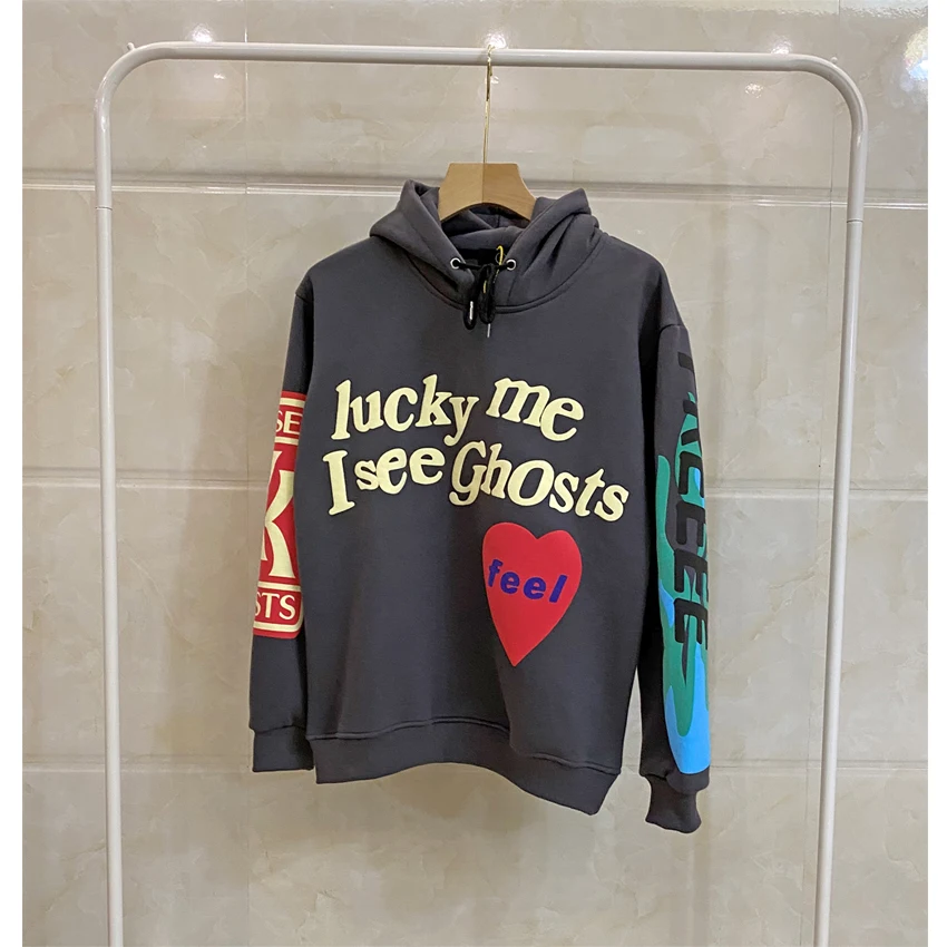 2020 Детская толстовка с надписью See Ghost для мужчин и женщин худи Kanye West Kid Cudi