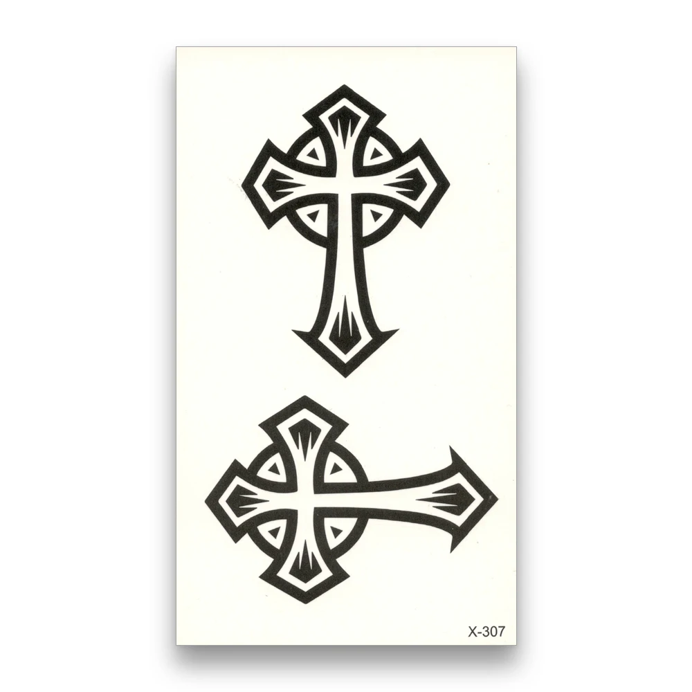 

Наклейка с переводным крестом Black Faith для мужчин и женщин, мужская красота макияж, боди-арт, живая песня X307