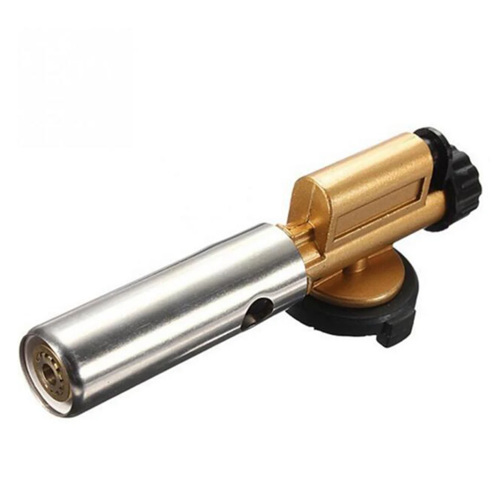 Good Electronic Ignition Copper Flame Butan Gas Burners Gun Maker Torch Lighter For Outdoor Camping Picnic BBQ Welding Equipment