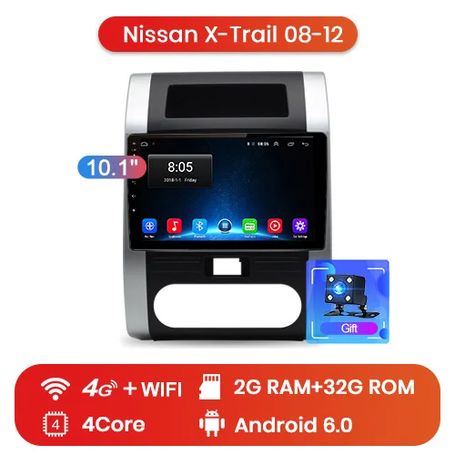 Junsun 2 г+ 32 г Android 9,0 для Nissan X-Trail 2 T31 T32 XTrail 2 2007- автомобильный Радио Мультимедиа Видео плеер gps RDS 2 din dvd - Цвет: 2-32GB for 4G