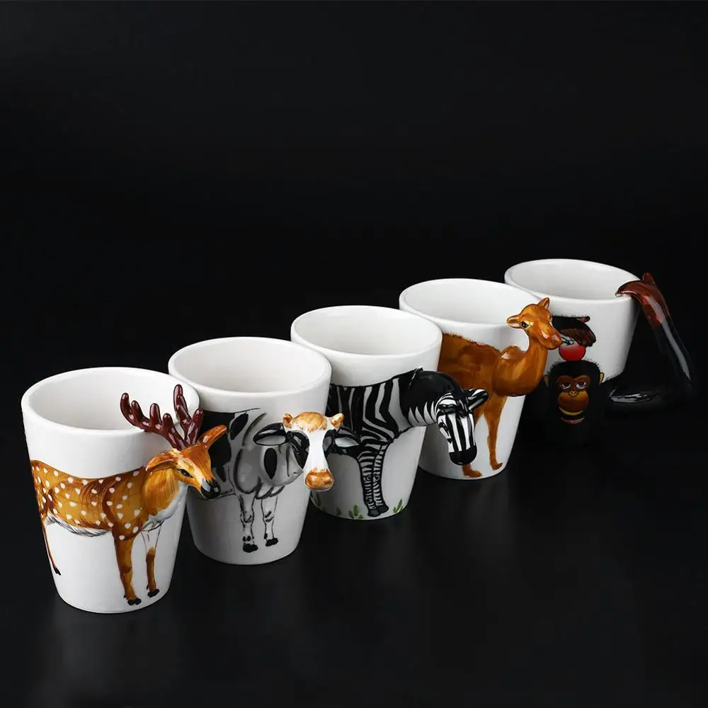 Милые кружки Креативные 3D стерео животные керамический лист музыка свобода