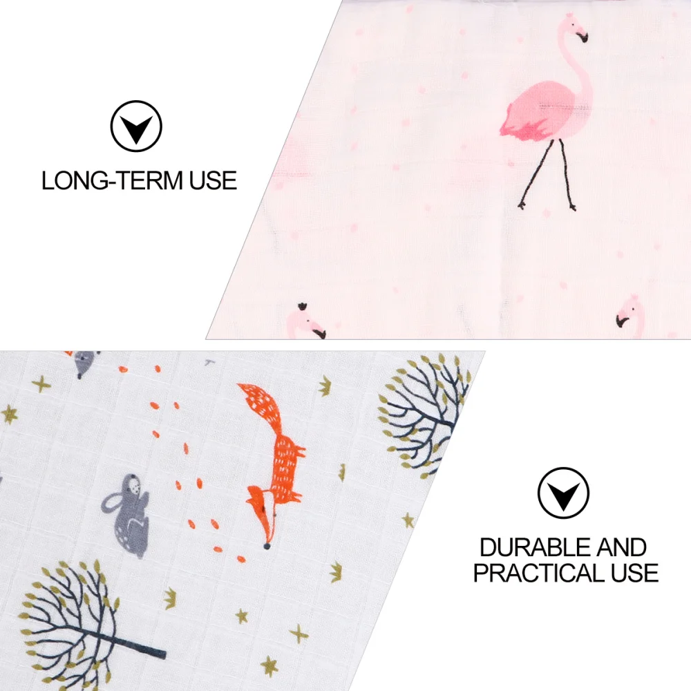 

2Pcs Bath Towel Soft Durable Cotton Comfortable Cartoon Baby Blankets Bath Towel Swaddle Cloth for Newborn Infant Baby Kids
