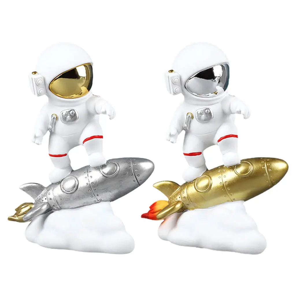 

Resin Astronaut Figurines Character Spaceman Statue Collectible Ornament Desktop Accessories Tabletop Decoration