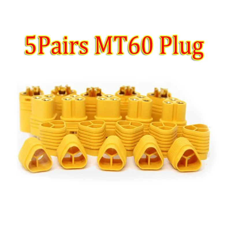 

AMASS MT60 3.5mm 3 pole Bullet Connector Plug Set For RC ESC to Motor