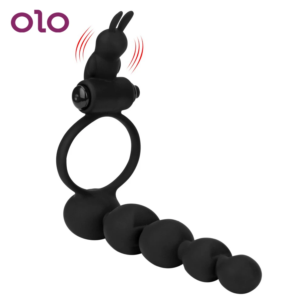 Страпон OLO с двойным проникновением фаллоимитатор анальный бисер секс игрушки