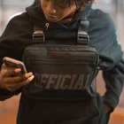 Модная тактическая нагрудная сумка унисекс из ткани Оксфорд, трендовая Светоотражающая прямоугольная уличная одежда для поездок и мотоциклистов в стиле хип-хоп