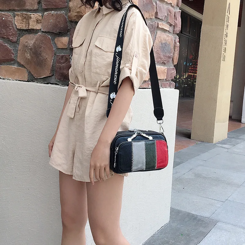 

Women Fashion Pu Leather Small Size Messenger Bag Female High Quality Designer Artificial Leather Patchwork Cellphone Sling Bag