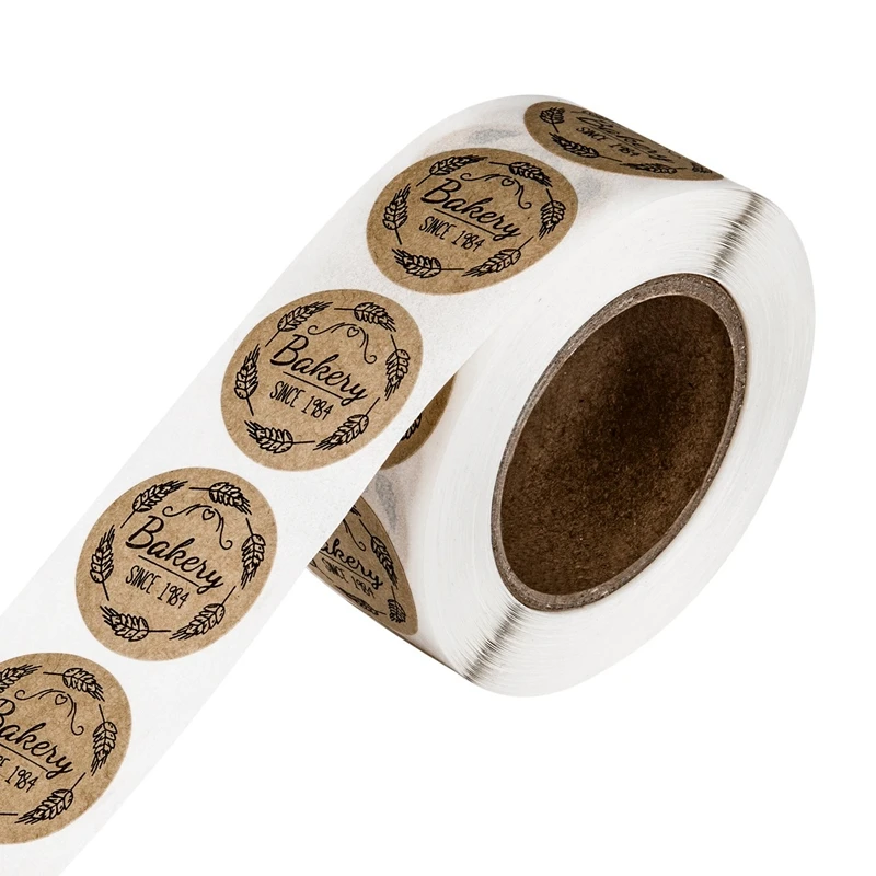 500 шт/рулон крафт хлебобулочная Пшеница с 1984 года наклейки ручной работы бирки