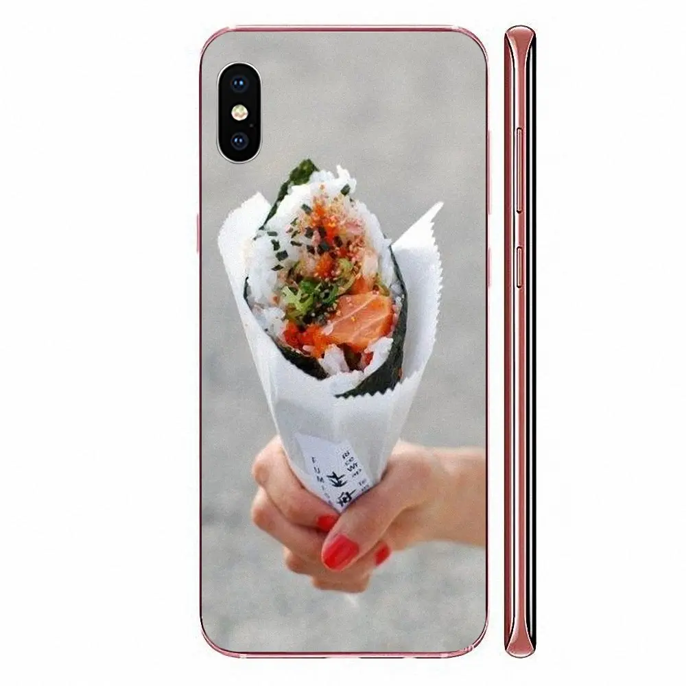Для Samsung Galaxy Note 8 9 10 Pro S4 S5 S6 S7 S8 S9 S10 S11 S11E S20 Edge Plus ультра мягкие ТПУ чехлы Capa Sushi Love Food |