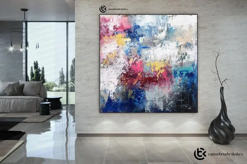 

Абстрактная Картина на холсте арт-деко, Большой Настенный декор, картины на холсте, оригинальная картина маслом, абстрактная картина, совре...