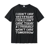i didnt care yesterday i really dont care today funny premium t shirt cotton mens tshirts kawaii tops shirt plain street