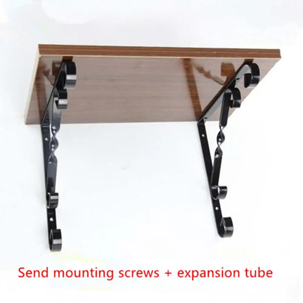 Европейский кованый железный Треугольный Кронштейн черно-белый бронзовый