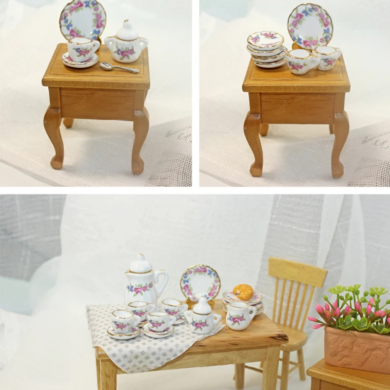 Набор Мини чайных чашек миниатюрная столовая посуда для кукольного домика