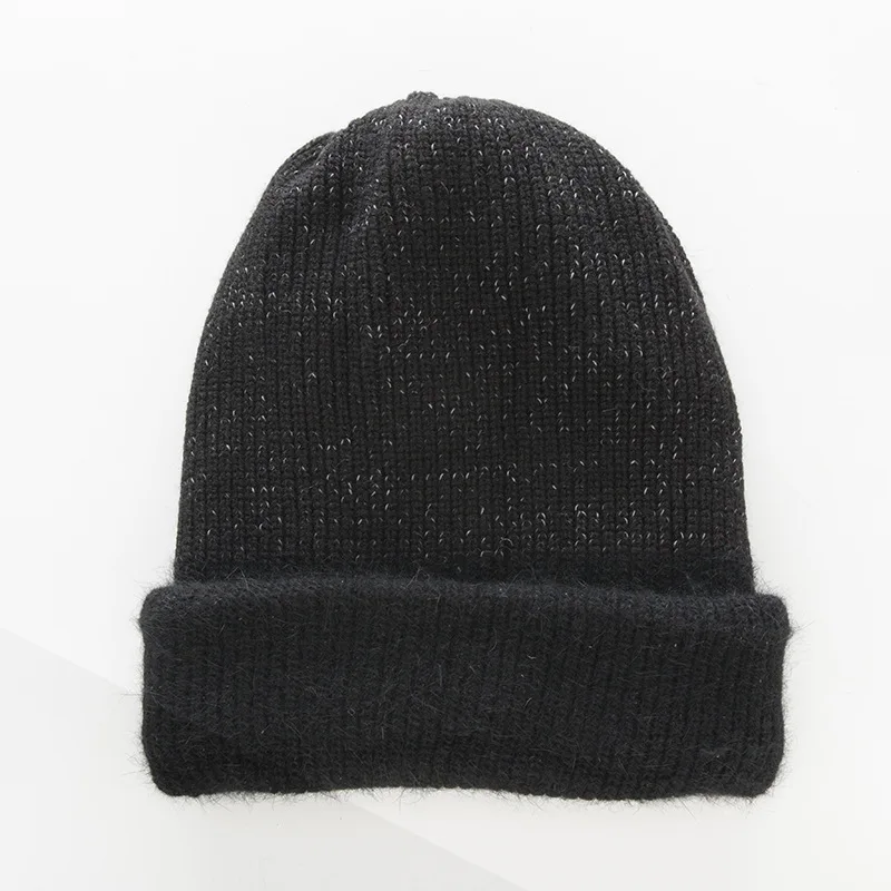 

Ms. Qiu dong hot style the men head cap Angora rabbit hair double thickening earmuffs knitting wool hat