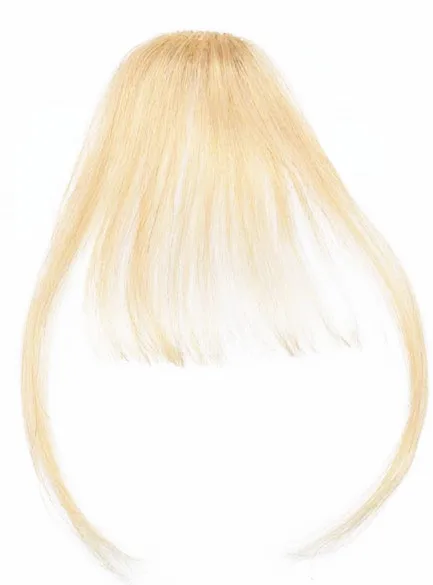 Blonde T 613 блонд на заколках, человеческие волосы, плоская воздушная бахрома, челка, невидимые бразильские волосы, не Реми, сменные волосы, парик - Цвет: Blonde T