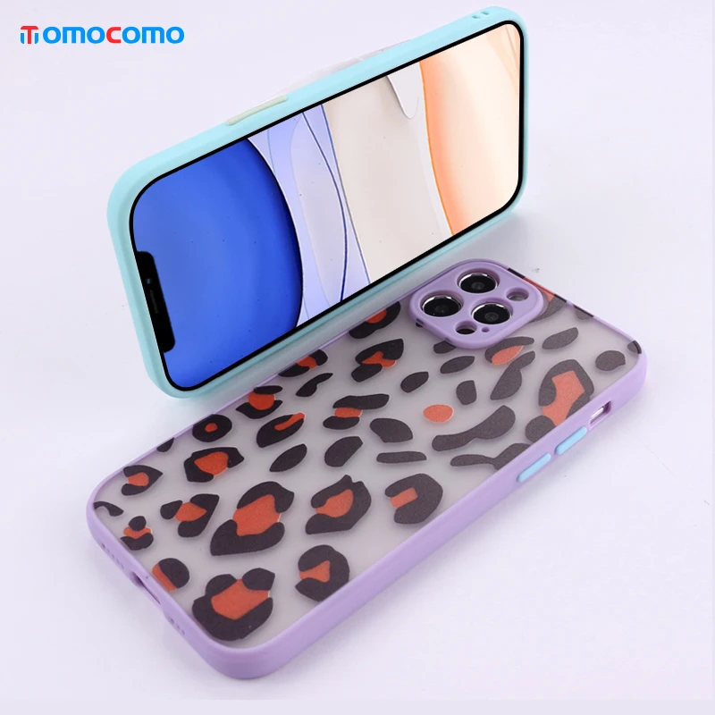 

Luxury Leopard Phone Case For iPhone 11 12 Pro Mini Max X XR XS 7 8 Plus Shockproof Bumper Transparent Matte Pattern Cover shell