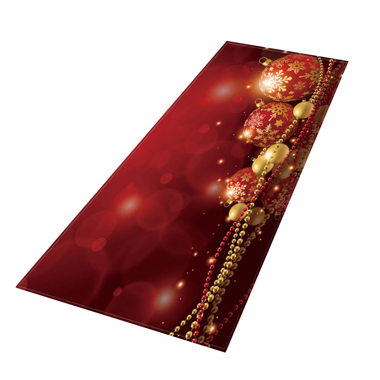 Рождественские коврик для ванной туалета с утолщённой меховой опушкой 2020