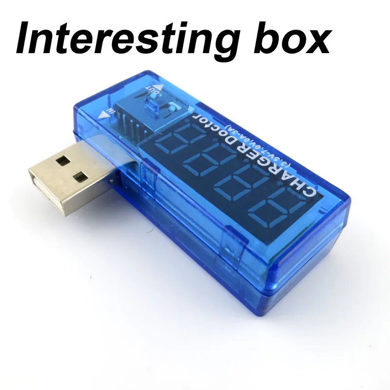 Синий USB детектор напряжения и тока DIY Вольтметр Амперметр портативная модель