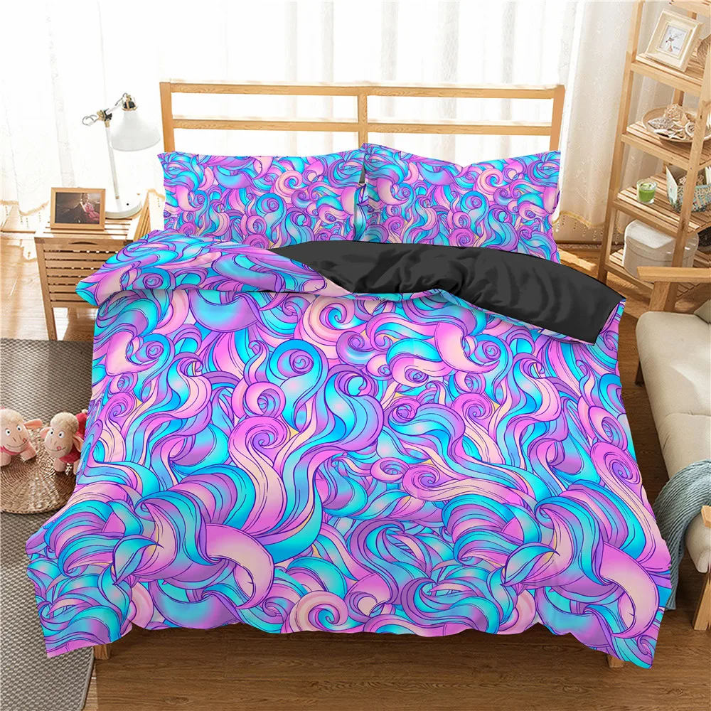 

2021 Colorful Marble Bed set Abstract Art Duvet Cover Set Queen King Size Bedding set 3d Bedclothes Bedroom Bedlinen