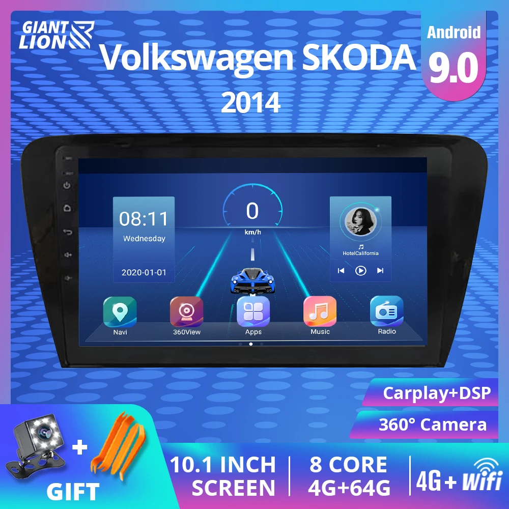 Автомагнитола 2DIN Android 9 0 для Volkswagen VW Skoda Octavia 2014 2018 автомобильный мультимедийный