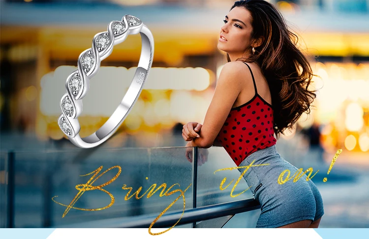 Jewelrypalace Классический круглый фианит Свадебные Promise Ring 925 стерлингов Серебряные Ювелирные Изделия Простые Свадебные Обручение кольцо