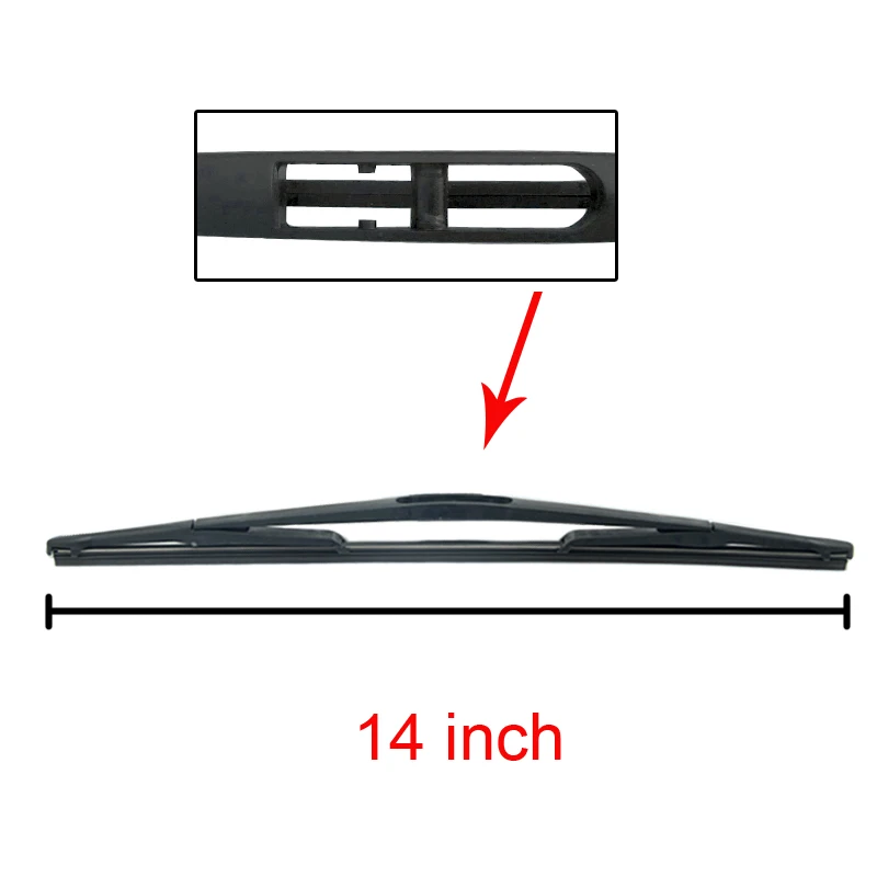 MIDOON Wiper 14&quot Rear Blade &amp Arm Set For Mitsubishi Lancer 2007 - 2014 Windshield Windscreen Window | Автомобили и