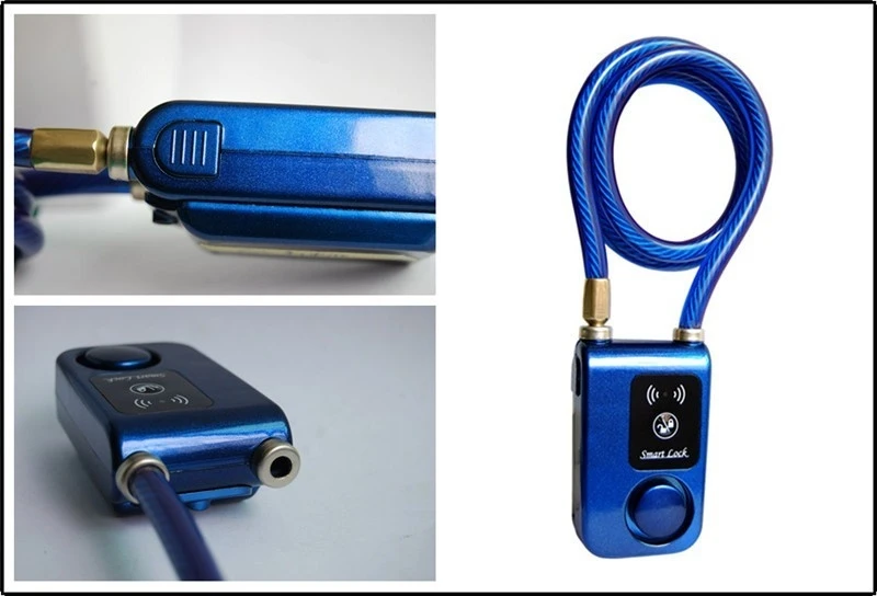 Супер умный телефон приложение управление Умный Будильник Bluetooth замок водонепроницаемый 110дб сигнализация велосипедный замок открытый Противоугонный замок