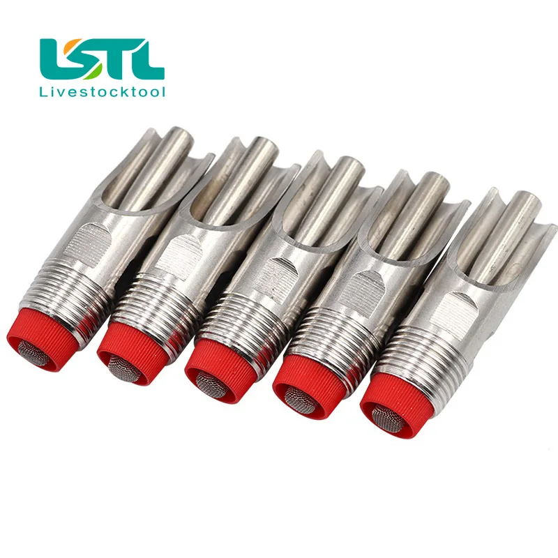 

10 Pcs Pig Stainless Steel Automatic Pig Water Feeding Pig Drinking Nipple Livestock Drinking Feeding for animals