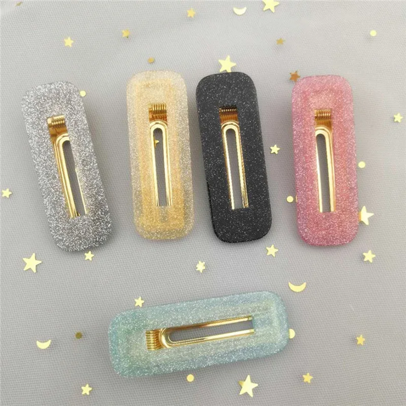 Корейская обувь блестящая пространство заколки для волос девочек 2019 модные с