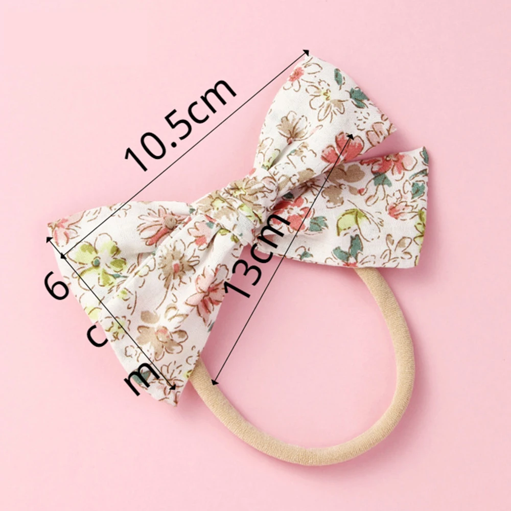 Повязка на голову с бантом лента для волос маленьких девочек эластичная цветами
