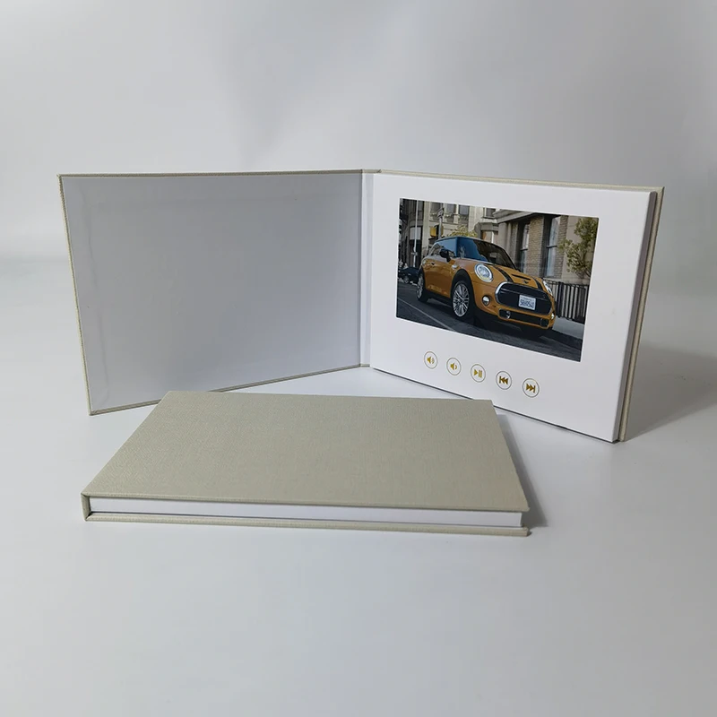 

7-дюймовая брошюра с mp4-плеером для видео, подарок на день рождения, цифровой рекламный экран, поздравительная открытка