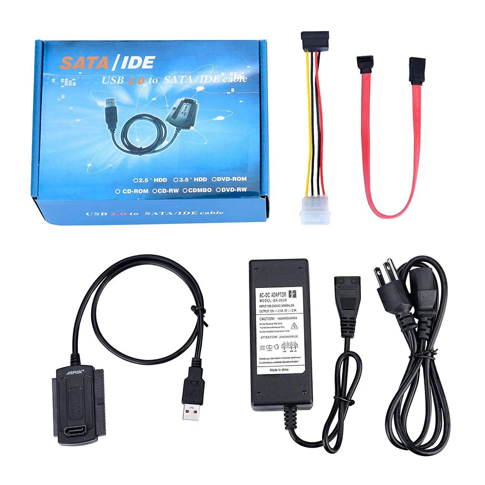 Оригинальный адаптер для жесткого диска USB 2 0 к IDE SATA S ATA 5 Ɖ 5' HD HDD кабель
