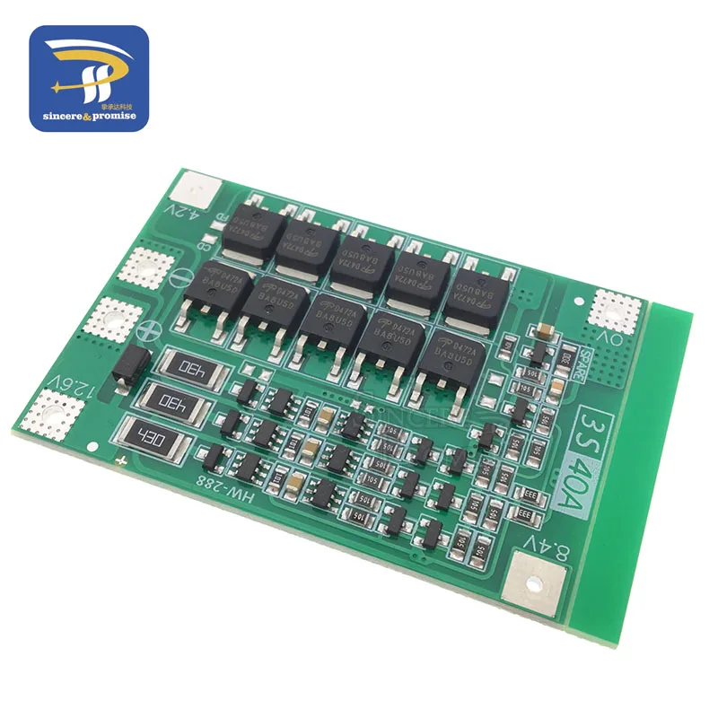 3S 40A 60A литий-ионная литиевая батарея 18650 зарядное устройство PCB плата защиты BMS с балансом для электродвигателя 11,1 В 12,6 в Lipo ячейка