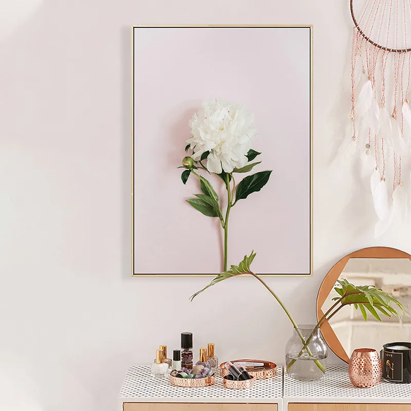 Морден растения пейзаж абстрактный ананас волны розовый дом слово девиз Холст