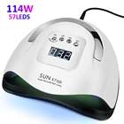 Светодиодная УФ-лампа для ногтей для маникюра с датчиком, Сушилка для ногтей для всех видов гель-лака с таймером, 11436 светодиодов, таймер на 10306099 секунд