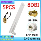 5 шт., 2,4G антенна 8dbi sma, wlan, Wi-Fi, 2,4 ГГц