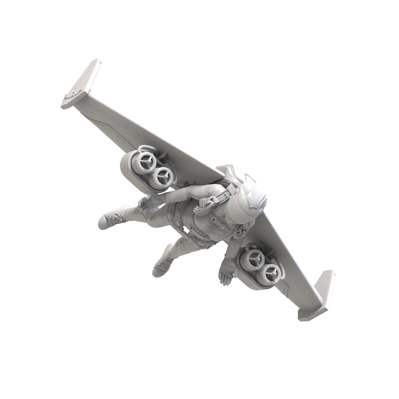 Неокрашенная Летающая фигурка пилота из смолы масштаб 1/35 набор моделей