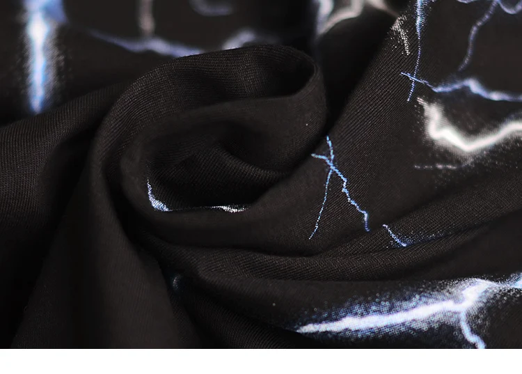 

2021 Streetwear Dark Lightning T Shirt Hip Hop Men Harajuku Tshirt Short Sleeve Cotton T-Shirt Fashion Black Tops Tees HipHop