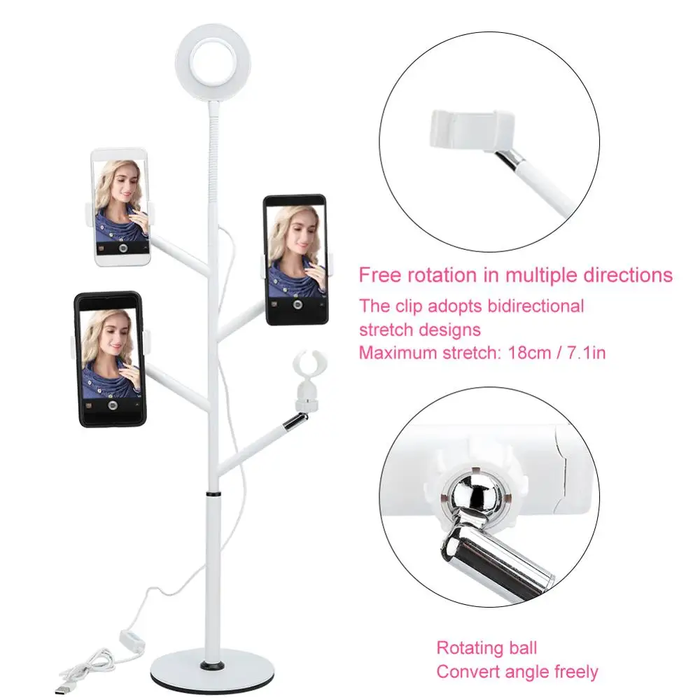 

LED Tattoo Fill Ring Light Three Color Dimming Mode For Lives Beauty Salon Video Shooting Multifunctional Bracket Fill Light New