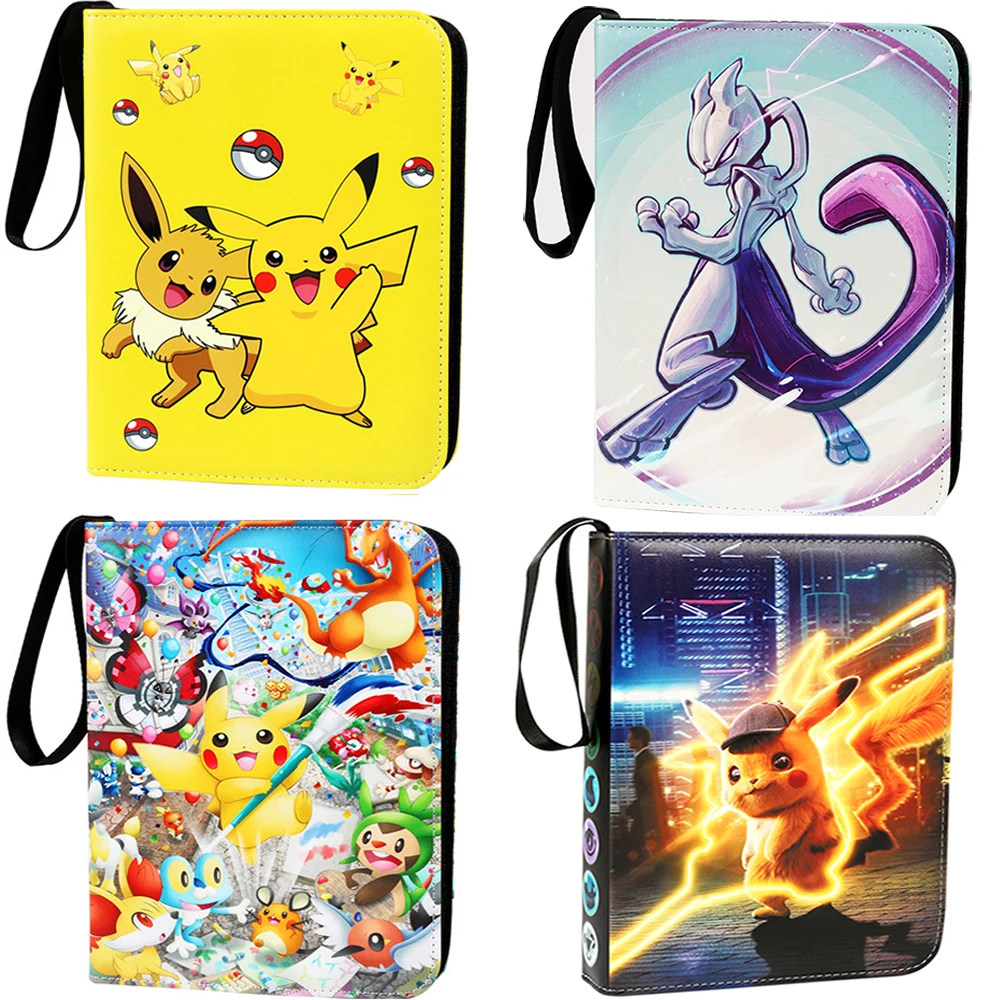 Carpeta de tarjetas de dos bolsillos de Pok&eacute;mon, &aacute;lbum de coleccionistas, tarjeta de juego de Anime, juguete para regalo port&aacute;til para chico, 9 estilos, 200/400-0