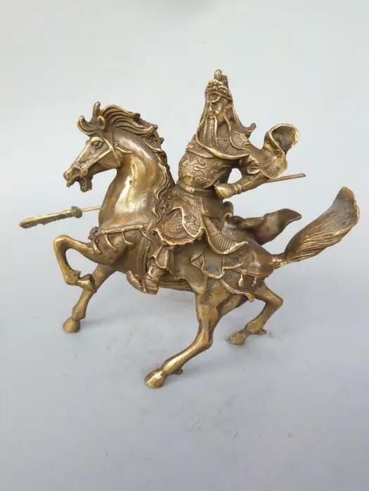 

Китайская латунная статуя для верховой езды "guan Gong"