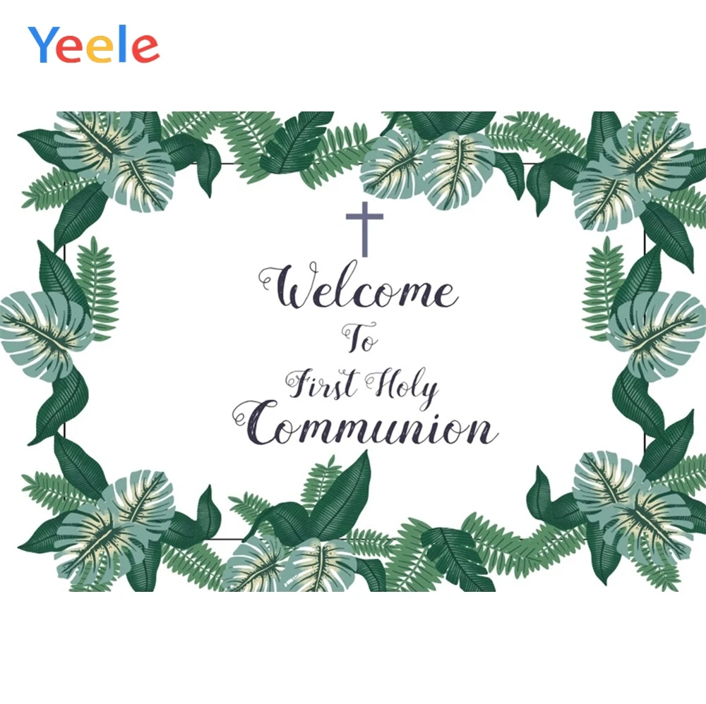 Yeele тропические листья Крест Святого Причастия стены вечерние украшения