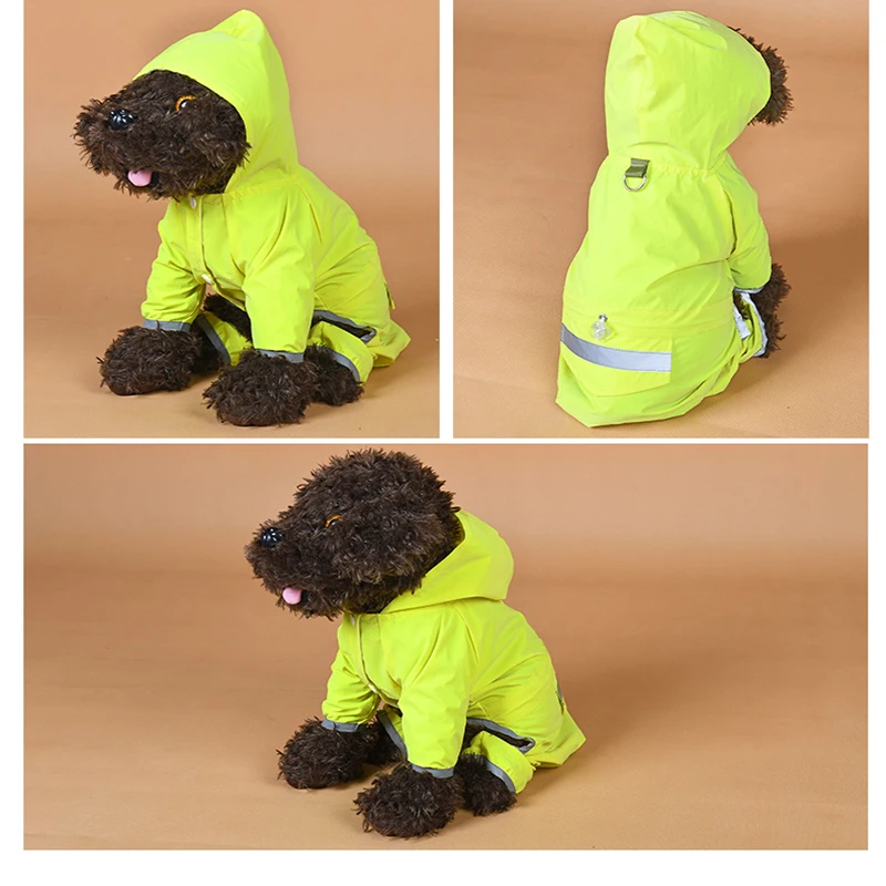 Светоотражающий водонепроницаемый дождевик для собак дождевая куртка дышащая