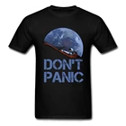 Новинка, Мужская футболка с космическим звездами, 100% хлопок, Elon Musk Space X, летняя футболка, Camiseta, Мужская футболка, не паникует