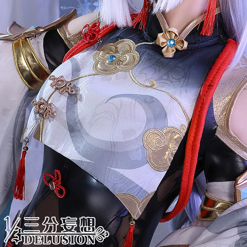 Anime Genshin Impact Shenhe Game Suit Sexy Dress Party Gorgeous Uniform Cosplay Costume Halloween Women Free Shipping 2021New