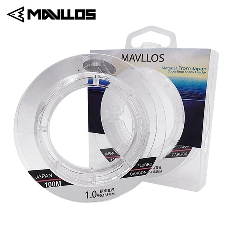 Mavllos фторуглеродная леска для рыбалки 50м/100м