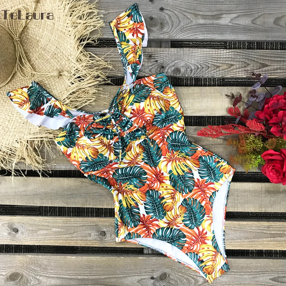 2020 сексуальный слитный купальник с оборками женская одежда для плавания