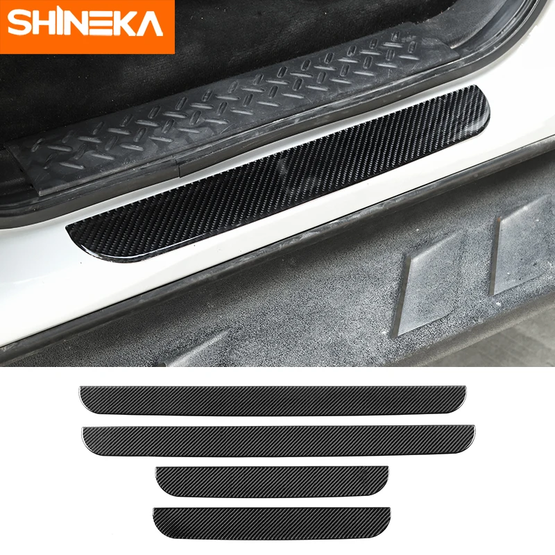 

SHINEKA Car Stickers For Ford F150 Car Door Sills Guard Scuff Plate Protector Sticker Accessories For Ford F150 Raptor 2009-2014